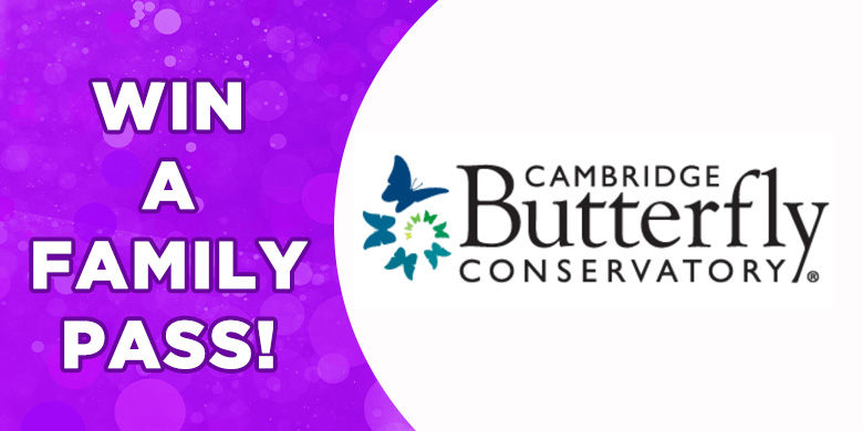 Win a Family Pass to Cambridge Butterfly Conservatory